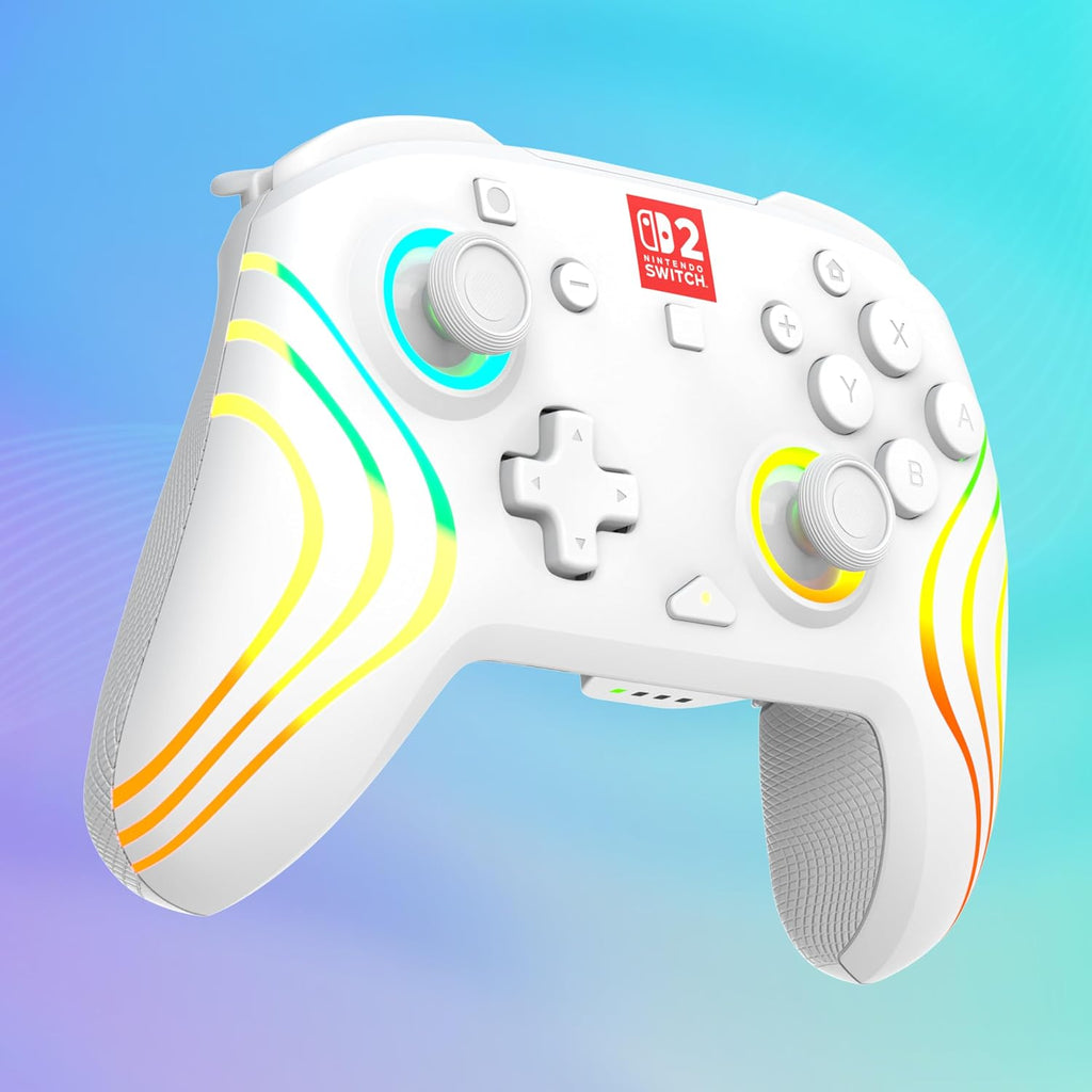Turtle Beach Afterglow Wave Wireless RGB Game Controller Nintendo Switch 2 | Switch Lite. OLED. TMR Thumbsticks. Rechargeable 20-Hr Battery. 2 Mappable Back Buttons. Motion Controls. C-Button