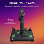 Turtle Beach VelocityOne Flightstick II for Xbox Series X|S. Xbox One & Windows PC - 16-bit Hall-Effect Precision. 8 Axes. 38 Programmable Inputs. RGB Lighting. Flight Display. HOTAS Expandable with Dual Throttle