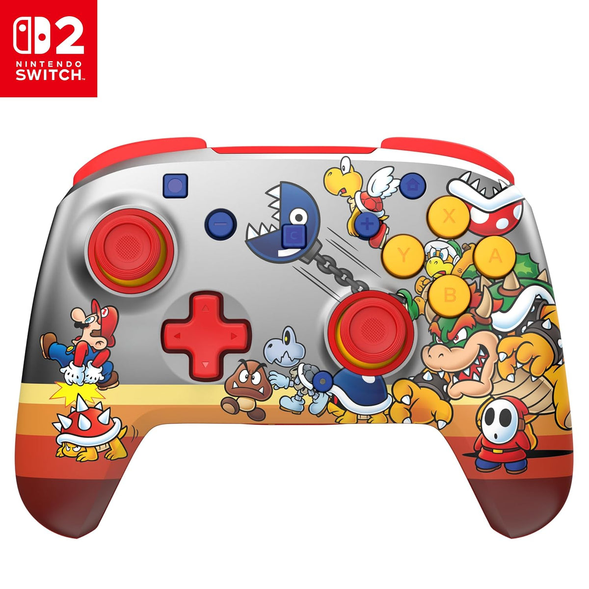 Turtle Beach Rematch Wireless Controller Super Mario Jump Nintendo Switch 2 | Nintendo Switch OLED. TMR Thumbsticks. Rechargeable 40-Hr Battery. 2 Mappable Back Buttons. Motion Controls