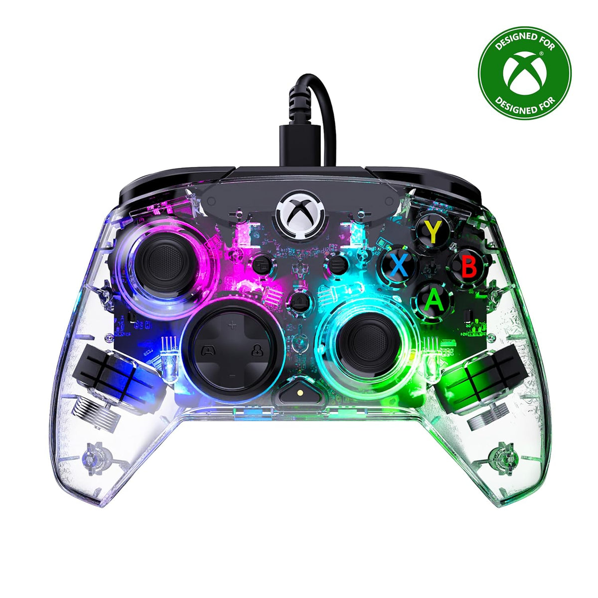 Turtle Beach Afterglow Wave Wired RGB Gaming Controller for Xbox & PC | Xbox Series X|S. Xbox One. Customizable RGB Lighting. 2 Mappable Buttons. Hall-Effect Hair Triggers. Audio Controls