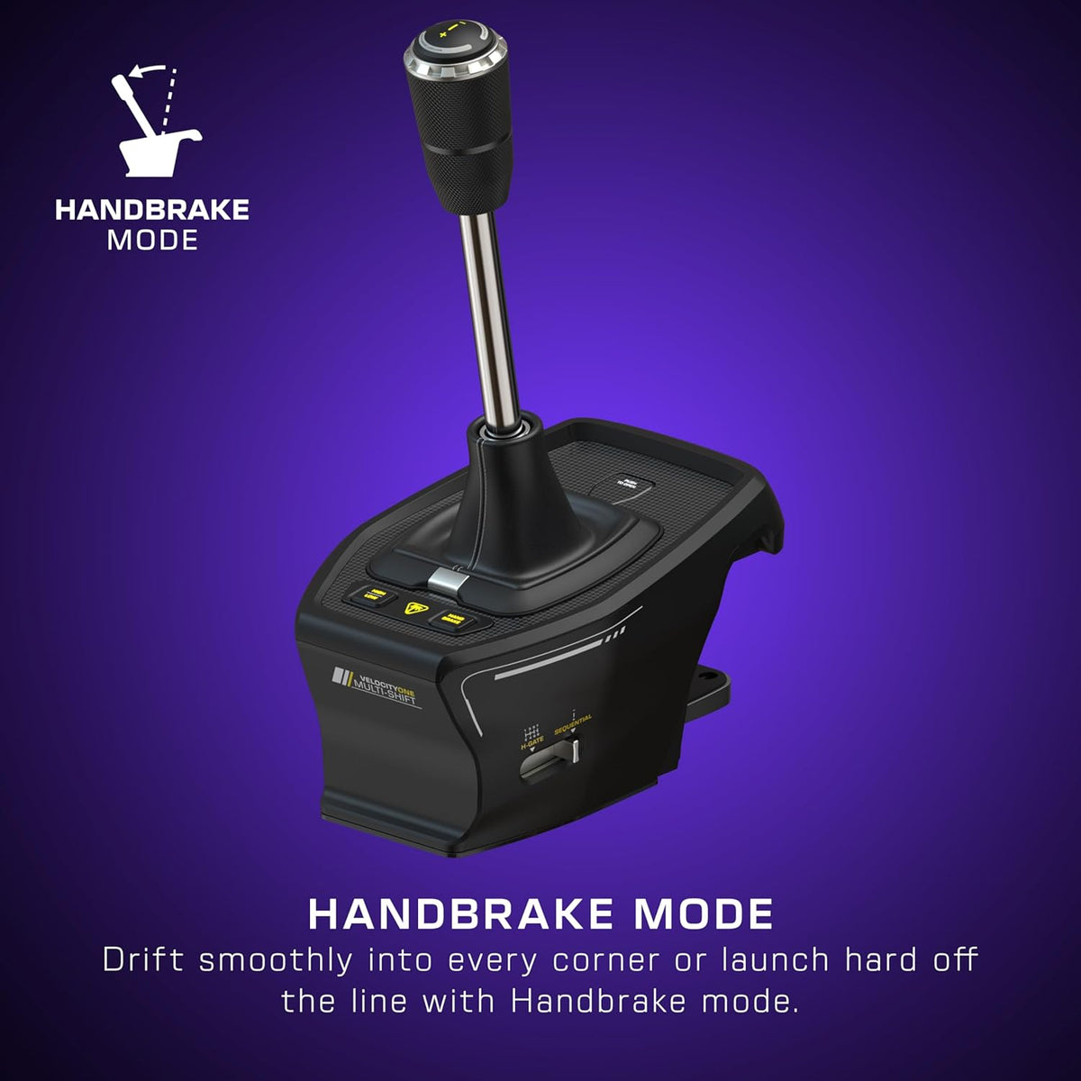 Turtle Beach VelocityOne Multi-Shift Sim Racing Shifter. Handbrake Xbox. PC | Xbox Series X|S. Xbox One. Windows PC. 7-Gear + R H-Gate & Sequential Shifter. Handbrake. Hall-Effect Magnetic Sensors