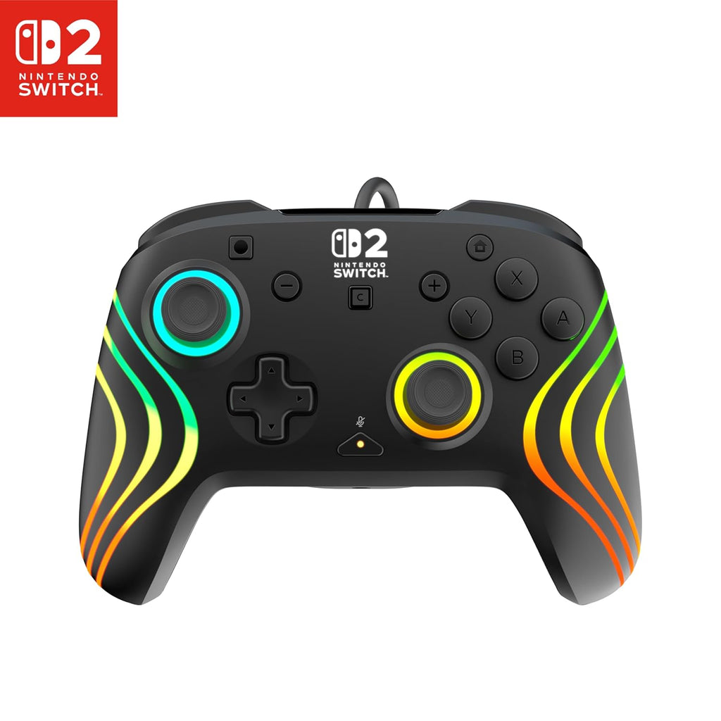 Turtle Beach Afterglow Wave Wired RGB Gaming Controller. Nintendo Switch 2 | Switch Lite. OLED. Hall-Effect Thumbsticks. 2 Mappable Back Buttons. Audio Controls. C-Button for GameChat. RGB Lights