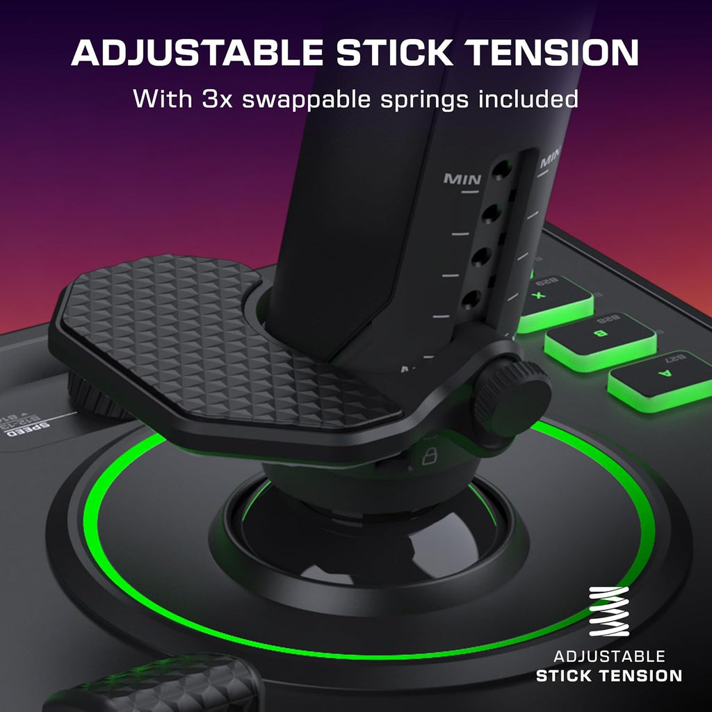 Turtle Beach VelocityOne Flightstick II for Xbox Series X|S. Xbox One & Windows PC - 16-bit Hall-Effect Precision. 8 Axes. 38 Programmable Inputs. RGB Lighting. Flight Display. HOTAS Expandable with Dual Throttle