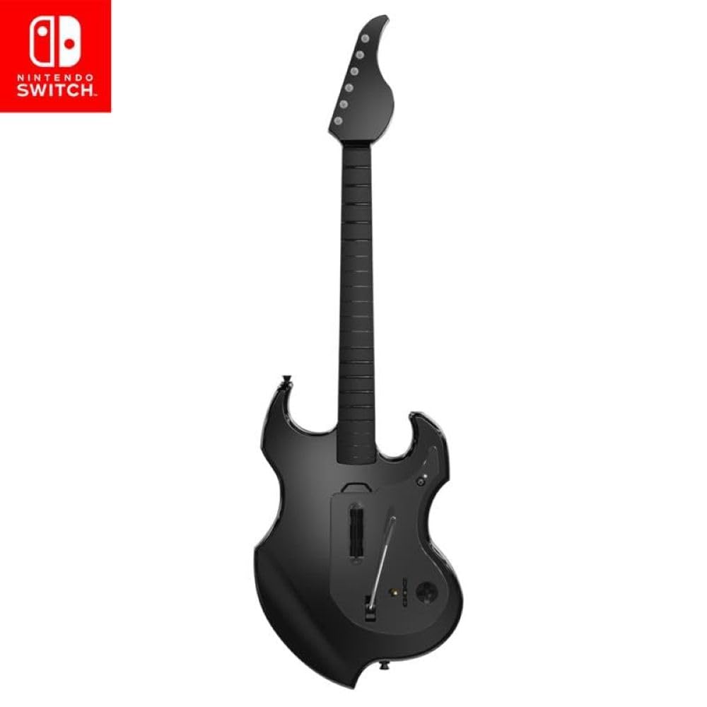 PDP Riffmaster Wireless Guitar Controller for PS5. PS4. PlayStation. PC | Licensed by Sony. Rock Band 4 & Fortnite Festival. 3.5mm audio jack. Rechargeable 36-Hr Battery. Collapsible Design