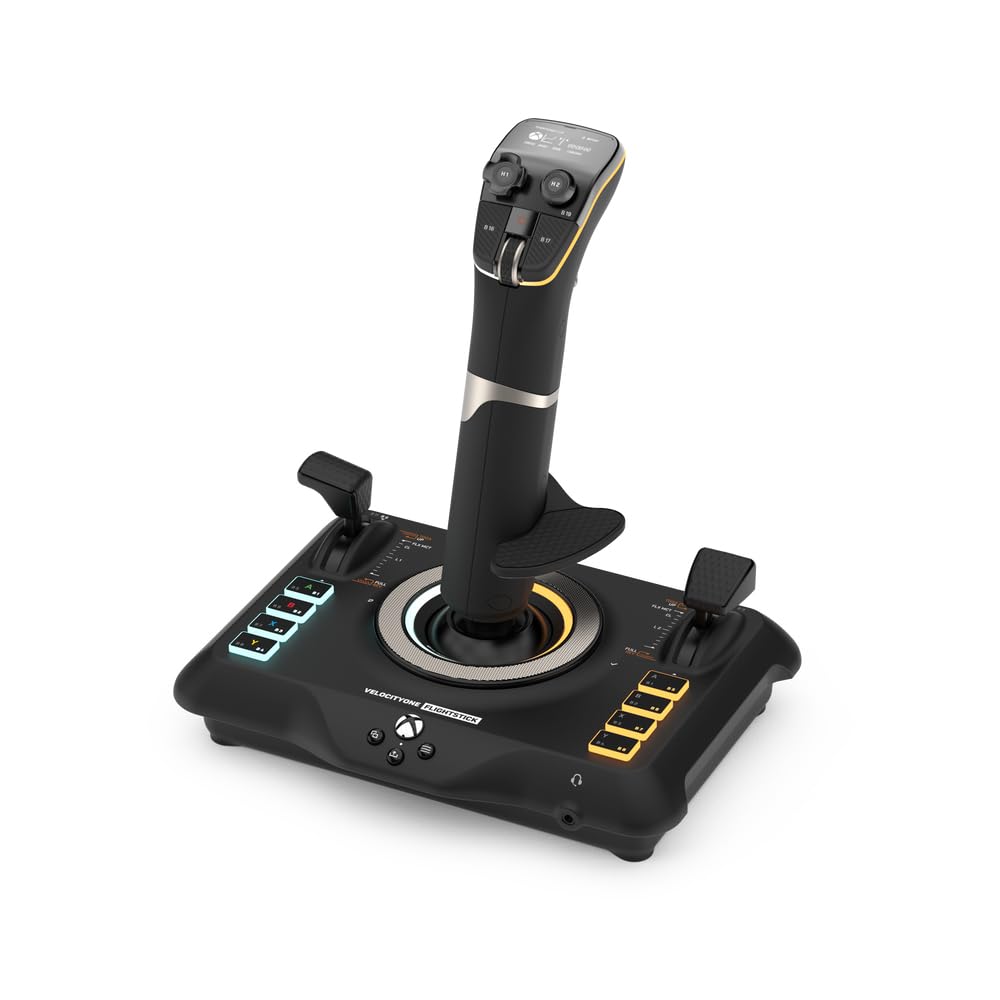 Turtle Beach VelocityOne Universal Stand for Flight Simulation & Racing Simulation Accessories with adjustable height design. metal construction. and fold flat design for PC & Xbox