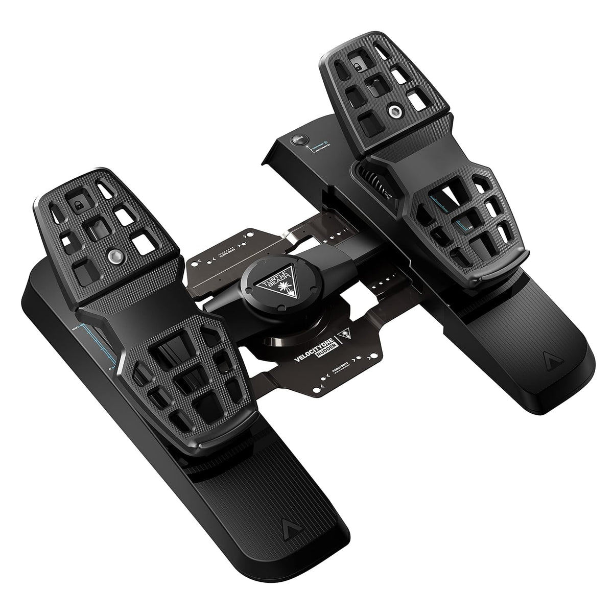 Turtle Beach VelocityOne Universal Stand for Flight Simulation & Racing Simulation Accessories with adjustable height design. metal construction. and fold flat design for PC & Xbox