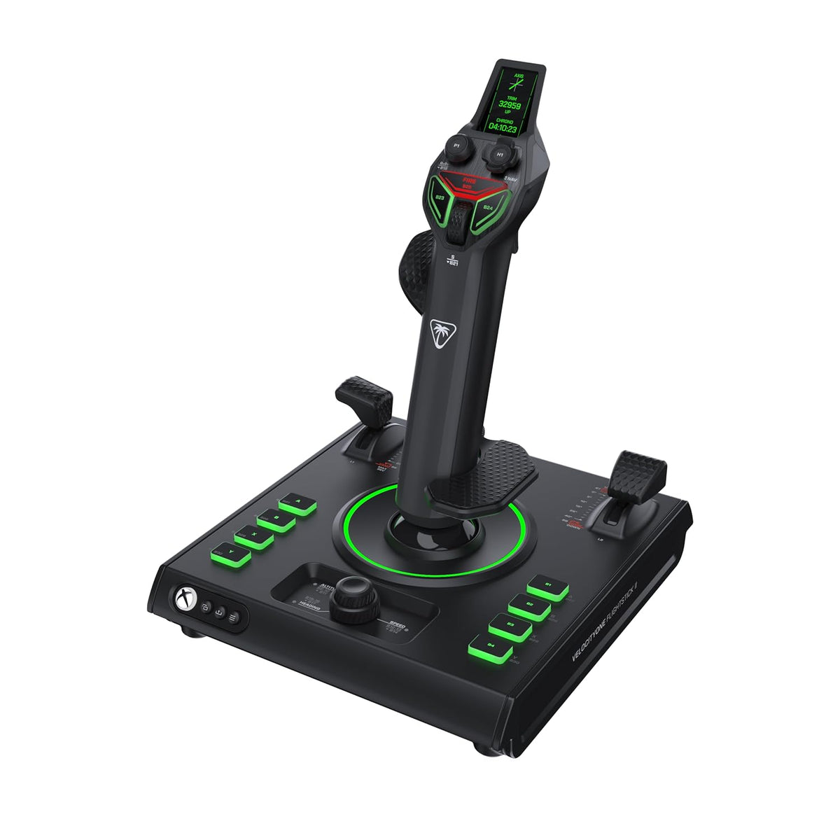 Turtle Beach VelocityOne Flightstick II for Xbox Series X|S. Xbox One & Windows PC - 16-bit Hall-Effect Precision. 8 Axes. 38 Programmable Inputs. RGB Lighting. Flight Display. HOTAS Expandable with Dual Throttle