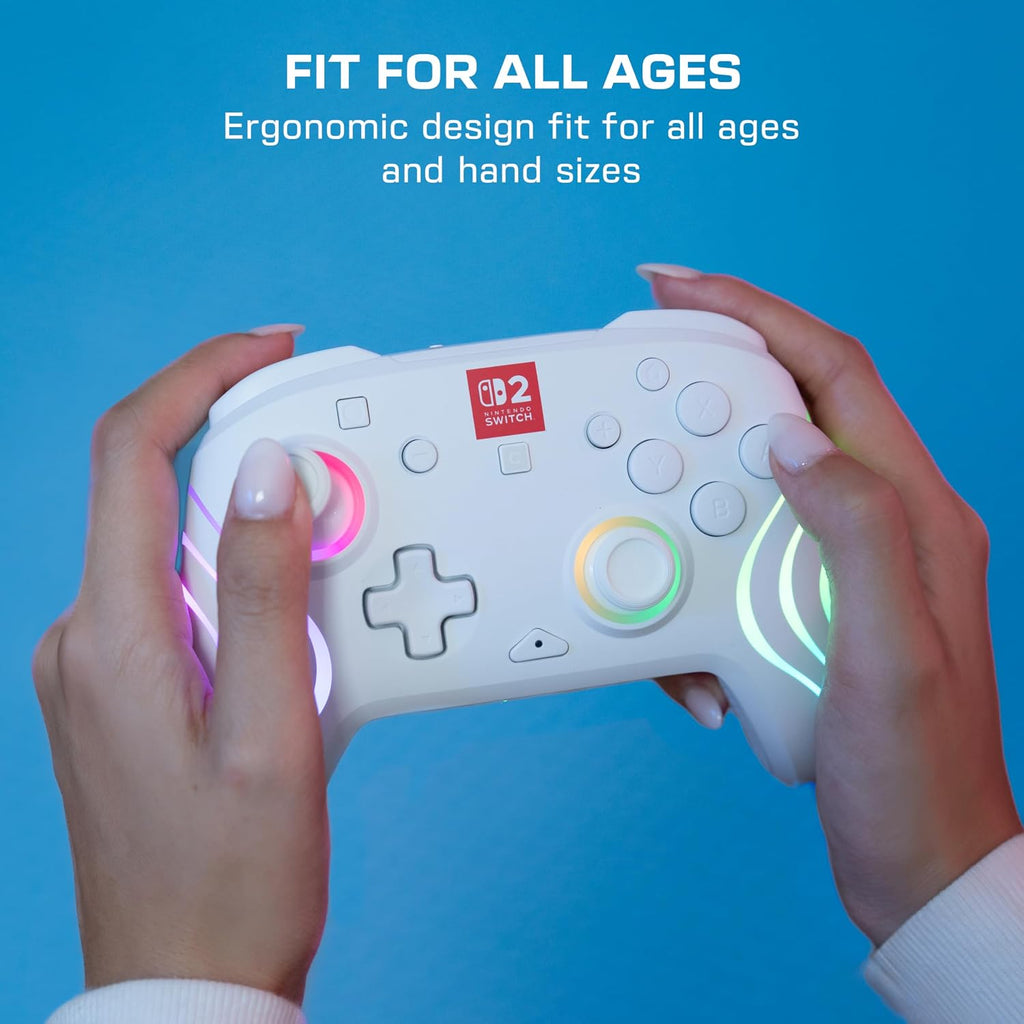 Turtle Beach Afterglow Wave Wireless RGB Game Controller Nintendo Switch 2 | Switch Lite. OLED. TMR Thumbsticks. Rechargeable 20-Hr Battery. 2 Mappable Back Buttons. Motion Controls. C-Button
