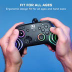 Turtle Beach Afterglow Wave Wired RGB Gaming Controller. Nintendo Switch 2 | Switch Lite. OLED. Hall-Effect Thumbsticks. 2 Mappable Back Buttons. Audio Controls. C-Button for GameChat. RGB Lights