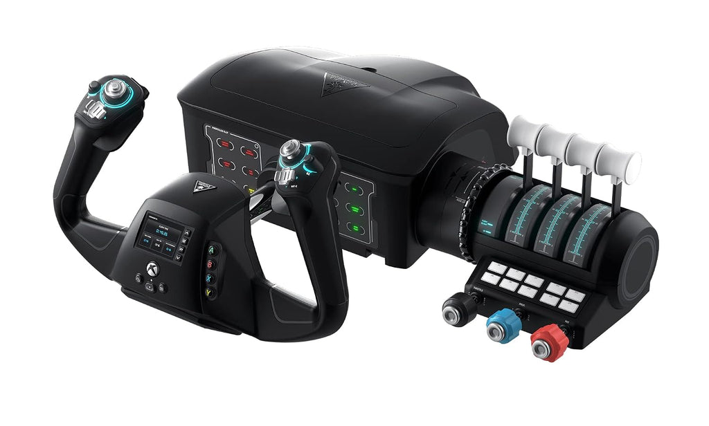 Turtle Beach VelocityOne Flightstick Universal Sim Controller. Xbox. PC | Xbox Series X|S. Xbox One. Joystick for Air & Space Combat Simulation. 27 Programmable Buttons. Hall-Effect Axes