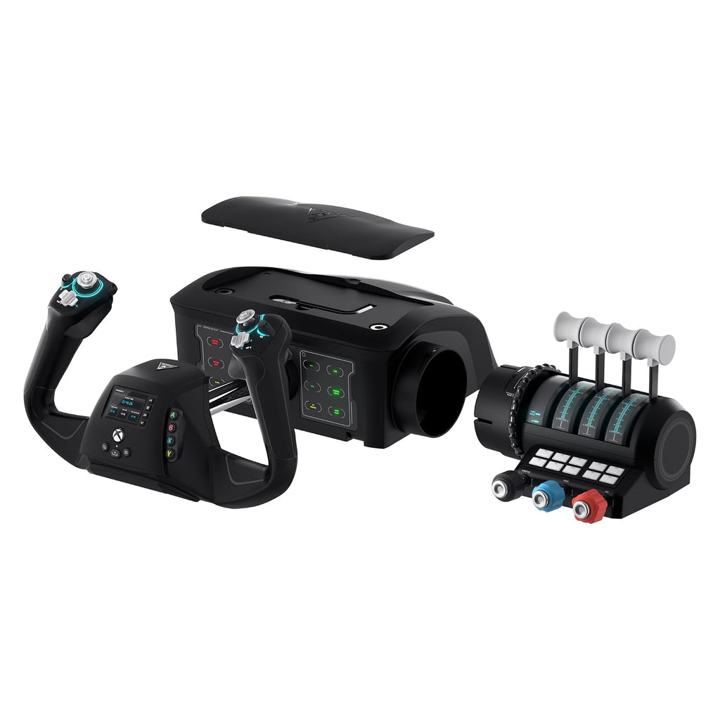 Turtle Beach VelocityOne Flight Universal Control System - Xbox Series X & Xbox Series S. Xbox One & Windows 10 & 11 PCs with Yoke Handle. Throttle Quadrant. Trim Wheel & Rudder Controls