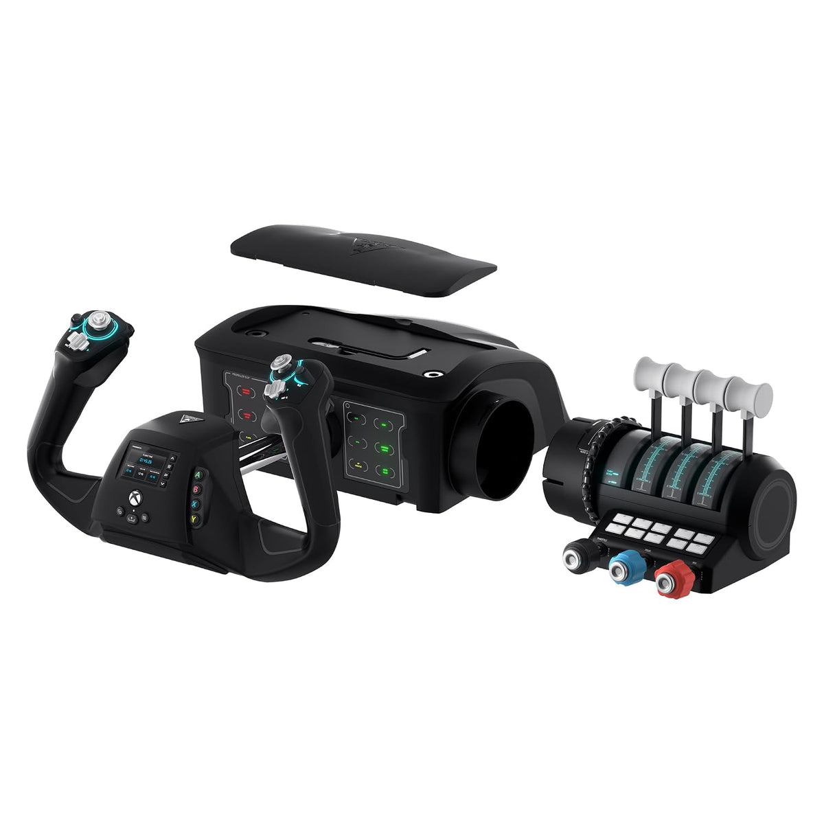 Turtle Beach VelocityOne Flight Universal Control System - Xbox Series X & Xbox Series S. Xbox One & Windows 10 & 11 PCs with Yoke Handle. Throttle Quadrant. Trim Wheel & Rudder Controls