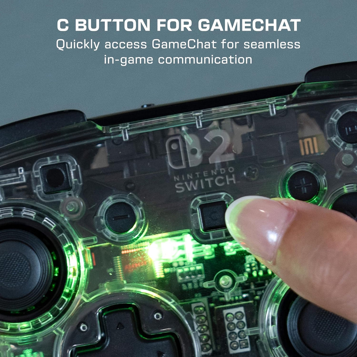 Turtle Beach Afterglow Wireless RGB Gaming Controller. Nintendo Switch 2 | Nintendo Switch Lite. OLED. TMR Thumbsticks. Rechargeable 40-Hr Battery. 2 Mappable Back Buttons. LED Lighting. Translucent