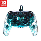 Turtle Beach Afterglow Wired RGB Gaming Controller. Nintendo Switch 2. Lite | Nintendo Switch OLED. Hall-Effect Thumbsticks. 2 Mappable Back Buttons. Adjustable LED Lighting. Audio Jack. Translucent