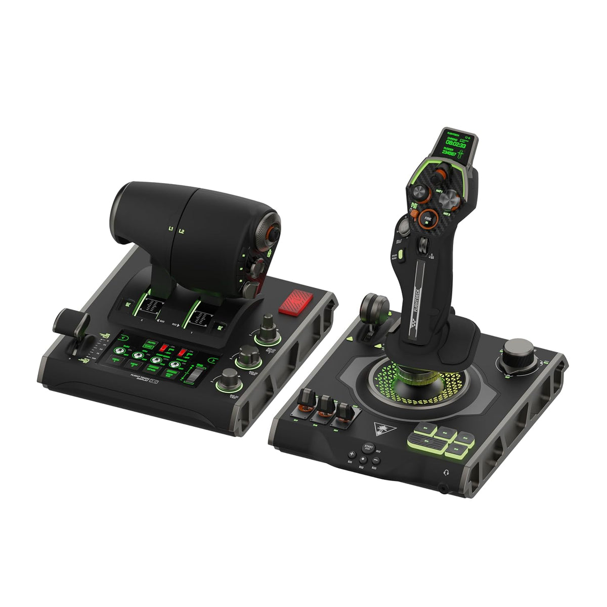 Turtle Beach VelocityOne Universal Stand for Flight Simulation & Racing Simulation Accessories with adjustable height design. metal construction. and fold flat design for PC & Xbox