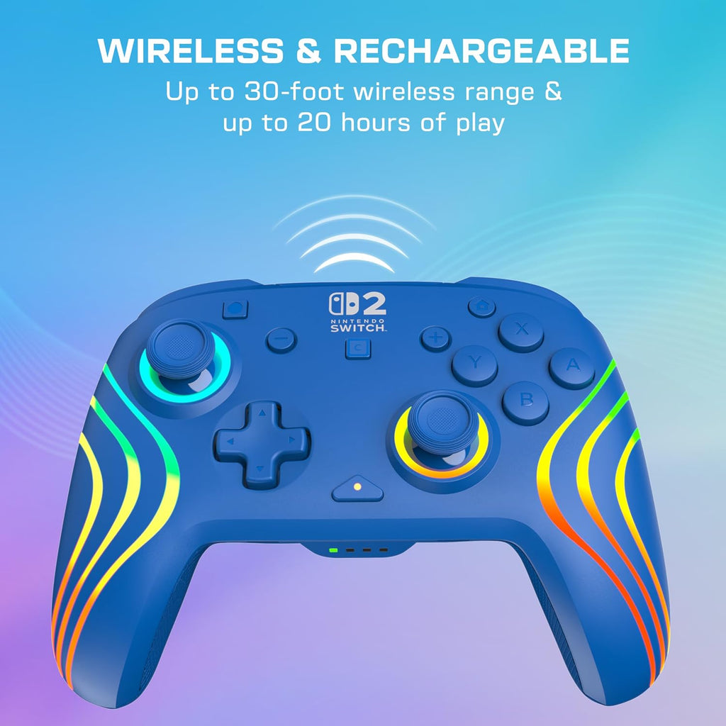 Turtle Beach Afterglow Wave Wireless RGB Game Controller Nintendo Switch 2 | Switch Lite. OLED. TMR Thumbsticks. Rechargeable 20-Hr Battery. 2 Mappable Back Buttons. Motion Controls. C-Button