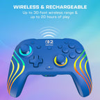 Turtle Beach Afterglow Wave Wireless RGB Game Controller Nintendo Switch 2 | Switch Lite. OLED. TMR Thumbsticks. Rechargeable 20-Hr Battery. 2 Mappable Back Buttons. Motion Controls. C-Button