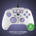 Turtle Beach REACT-R Wired Game Controller – Officially Licensed for Xbox Series X & S. Xbox One. and Windows 10|11 PC's – White & Purple