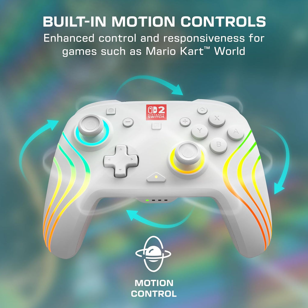 Turtle Beach Afterglow Wave Wireless RGB Game Controller Nintendo Switch 2 | Switch Lite. OLED. TMR Thumbsticks. Rechargeable 20-Hr Battery. 2 Mappable Back Buttons. Motion Controls. C-Button