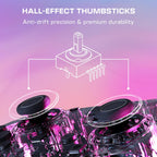 Turtle Beach Afterglow Wired RGB Gaming Controller. Nintendo Switch 2. Lite | Nintendo Switch OLED. Hall-Effect Thumbsticks. 2 Mappable Back Buttons. Adjustable LED Lighting. Audio Jack. Translucent