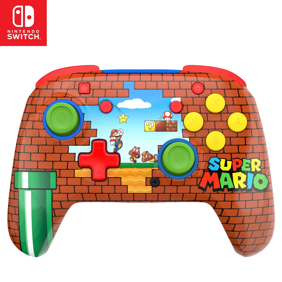 Turtle Beach Rematch Wireless Controller Invincible Mario Nintendo Switch 2 | Nintendo Switch Lite. OLED. Glow-in-the-Dark Design. Rechargeable 40-Hr Battery. 2 Mappable Back Buttons
