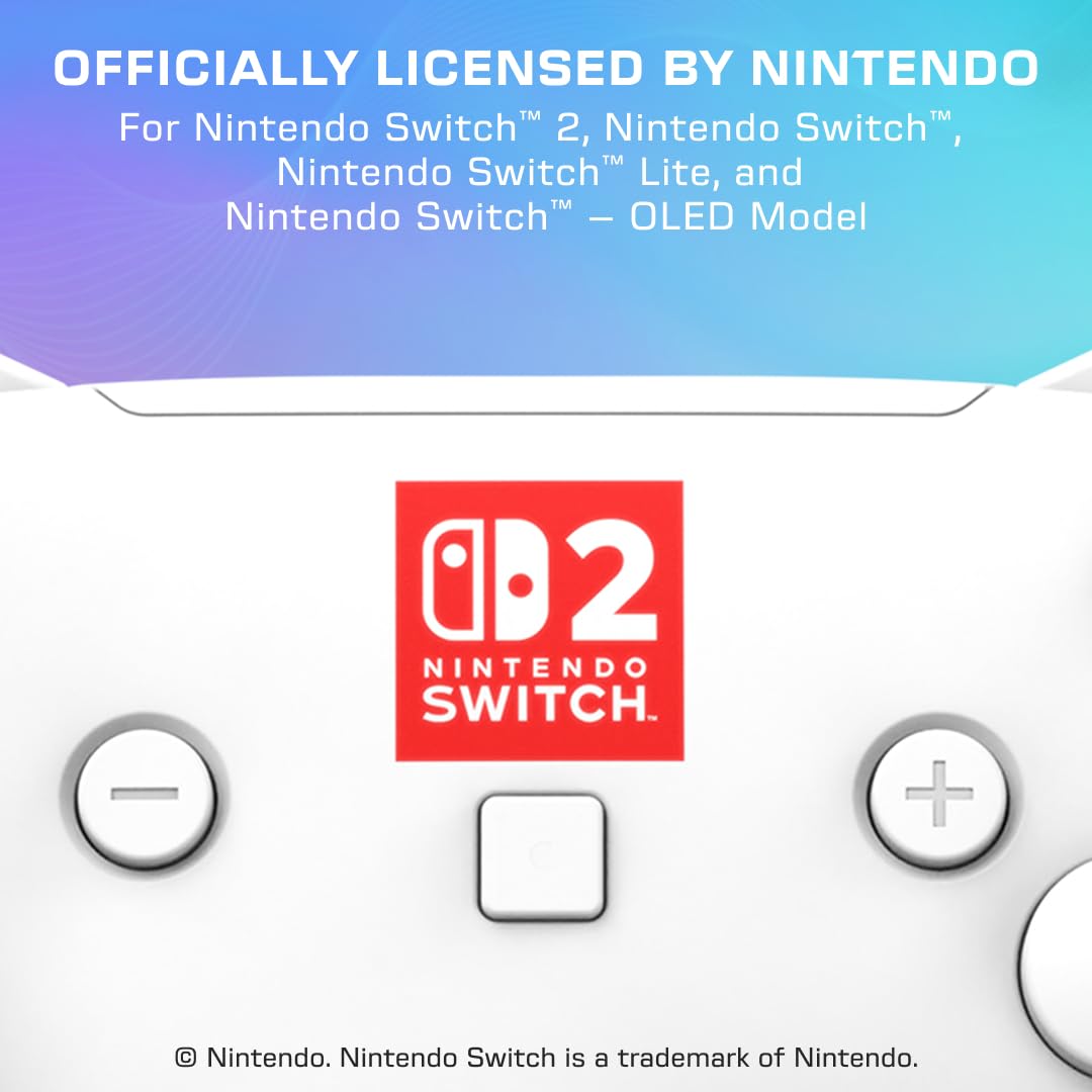 Turtle Beach Afterglow Wave Wireless RGB Game Controller Nintendo Switch 2 | Switch Lite. OLED. TMR Thumbsticks. Rechargeable 20-Hr Battery. 2 Mappable Back Buttons. Motion Controls. C-Button